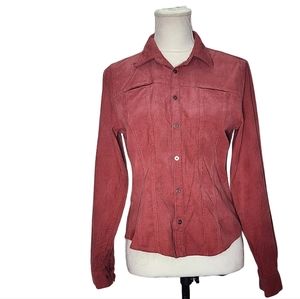 Ralph Lauren, Vintage Orange Corduroy Button Down Shirt. Medium